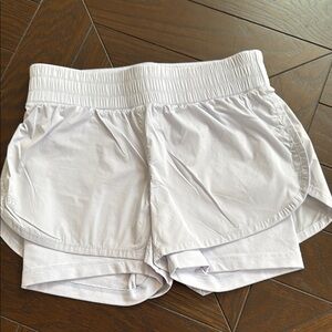 Athleta Girl lavender Athletic Shorts Lightweight Elastic Waist Sz S/7 Like New